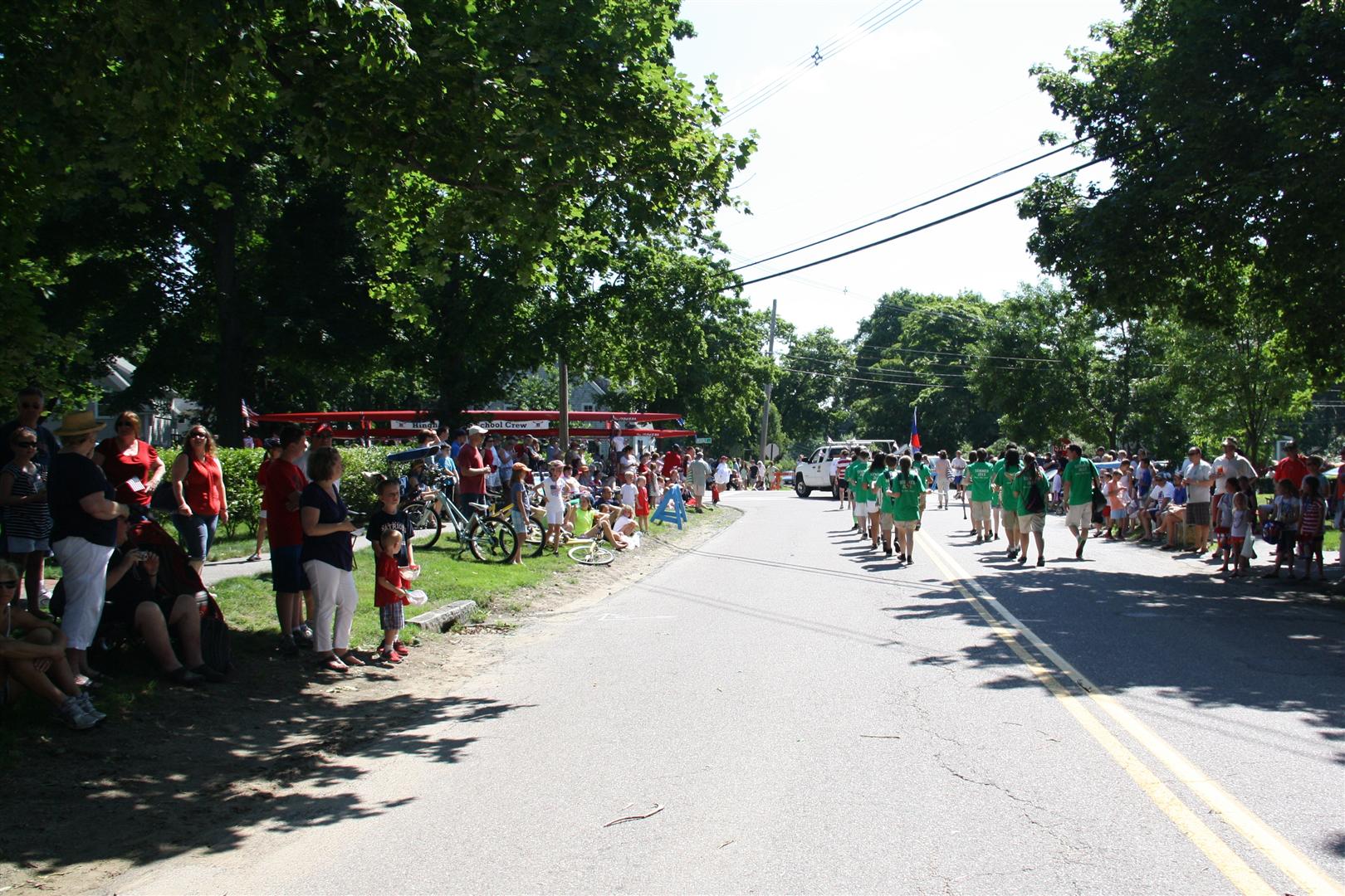 The first turn from Pleasant Street